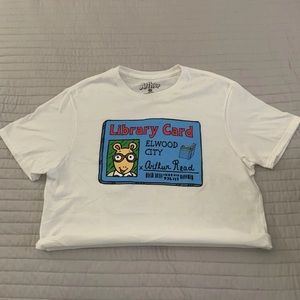 RARE arthur library card shirt